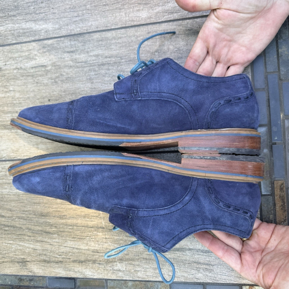 Rockport Men's Parker Hill Cap Toe Oxford Leather Blue Size 11 Comfort Cushion - Picture 7 of 12